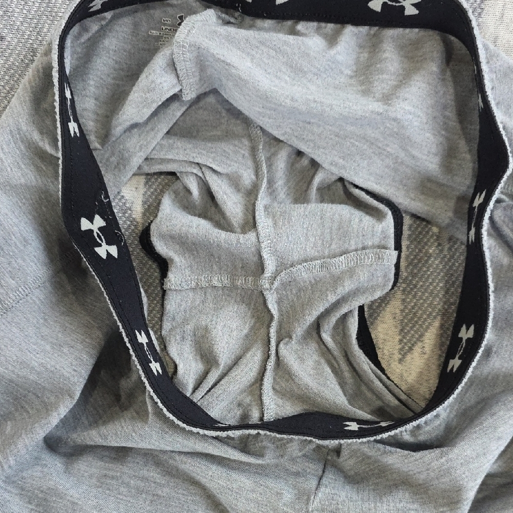 Under Armour Medium Black Athletic Shorts And Medium Heather Gray Cloth Shorts - Picture 3 of 12